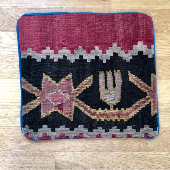 Vintage Turkish Pillow and Tiny Rug - Picture 2 of 10